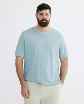 Футболка мужская Coolmax, большие размеры, короткие рукава, однотонная Dustin, голубой