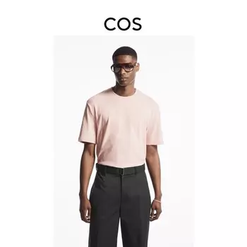 Футболка мужская Cos с круглым вырезом, розовый