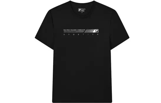 Футболка мужская, цвет черный как смоль Fila, черный