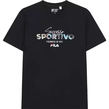 Футболка мужская, цвет черный как смоль Fila, черный
