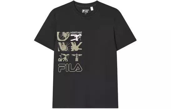 Футболка мужская, цвет черный как смоль Fila, черный