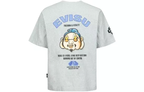 Футболка мужская, цвет серый Evisu, цвет Heather Gray