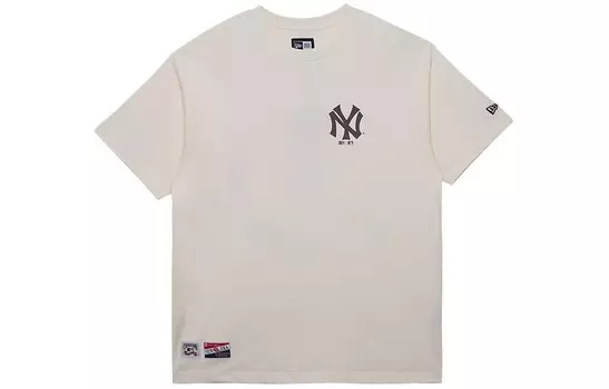 Футболка мужская цвета слоновой кости New Era, слоновая кость