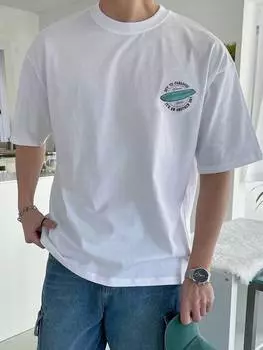 Футболка мужская Dazy с принтом букв, белый