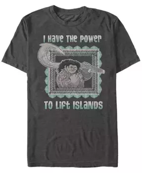 Футболка мужская Disney "Moana Maui Power to Lift Islands" с короткими рукавами Fifth Sun, серый