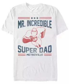 Футболка мужская Disney Pixar "The Incredibles" Mr. Super Dad Metroville с короткими рукавами Fifth Sun, белый