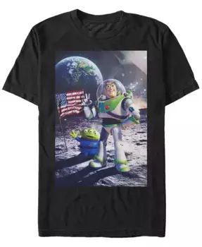 Футболка мужская Disney Pixar Toy Story Buzz Moon Landing с коротким рукавом Fifth Sun, черный