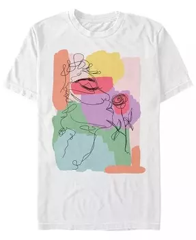 Футболка мужская Drawn Smell Roses с коротким рукавом и круглым вырезом Fifth Sun, белый