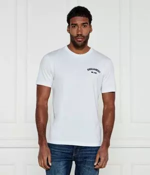 Футболка мужская Dsquared2 хлопковая однотонная, белый