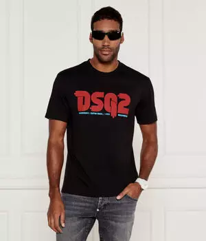 Футболка мужская Dsquared2 с принтом, черный