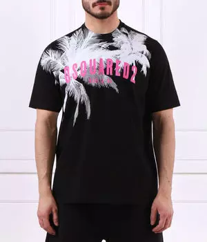 Футболка мужская Dsquared2 с принтом, черный