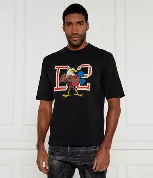 Футболка мужская Dsquared2 с рисунком, черный
