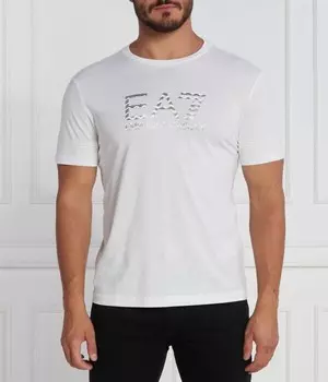 Футболка мужская Ea7 Regular Fit, белый / серебряный