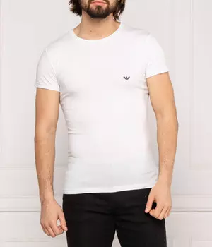 Футболка мужская Emporio Armani облегающая однотонная, белый