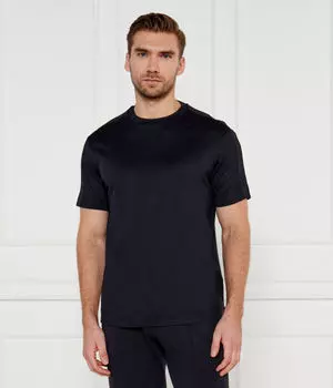 Футболка мужская Emporio Armani однотонная, темно-синий
