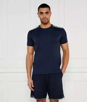 Футболка мужская Emporio Armani с декором плеч, синий