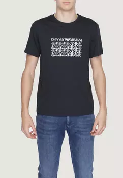 Футболка мужская Emporio Armani с принтом, черный