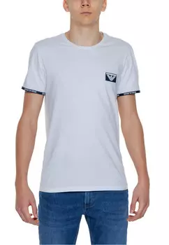 Футболка мужская Emporio Armani underwear с отделкой рукавов, белый