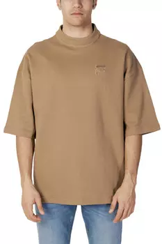 Футболка мужская Fila с горловиной, бежевый