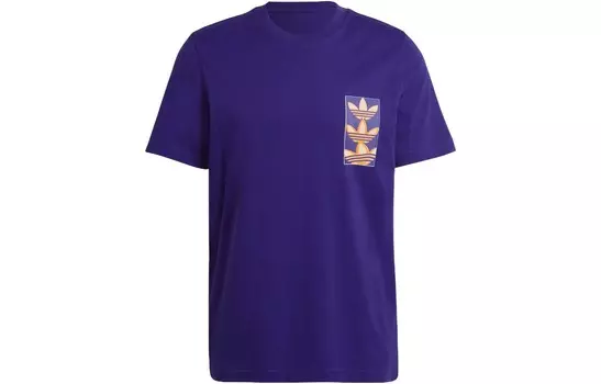Футболка мужская фиолетовая Adidas Originals, хаки/фиолетовый