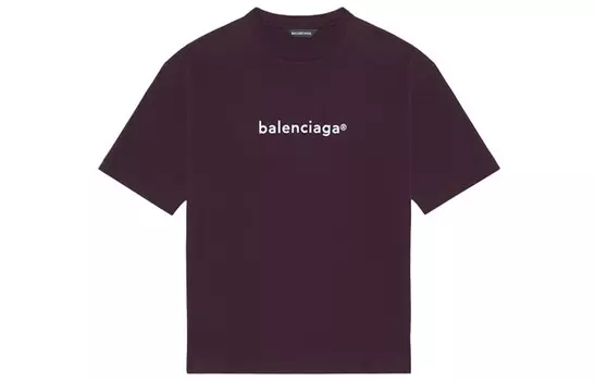 Футболка мужская фиолетовая Balenciaga, темно-фиолетовый