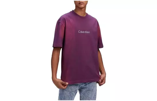 Футболка мужская фиолетовая Calvin Klein, фиолетовый