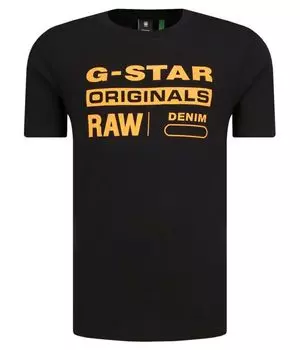 Футболка мужская G-Star Raw с принтом, черный