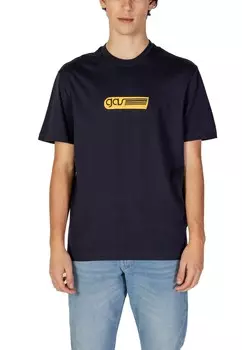 Футболка мужская Gas с логотипом бренда, черный