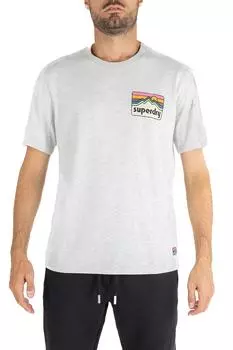 Футболка Мужская GLACIER GREY MARL SUPERDRY, темно-синий