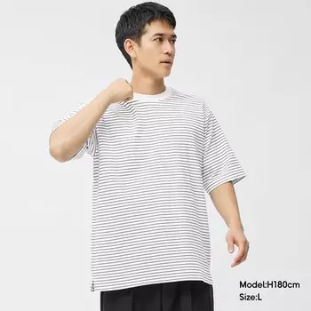 Футболка мужская Gu Dry с круглым вырезом, сине-серый