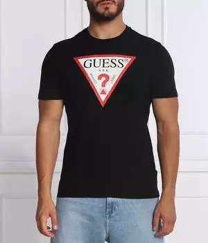 Футболка мужская Guess Jeans с логотипом, черный