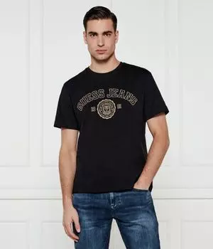 Футболка мужская Guess Jeans с органическим хлопком, черный