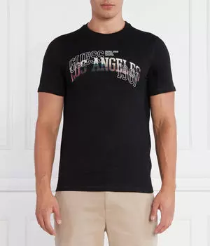 Футболка мужская Guess Jeans с принтом, черный