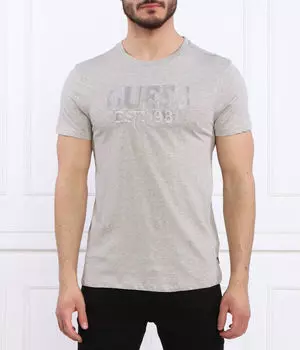 Футболка мужская Guess Jeans с вышивкой, серый