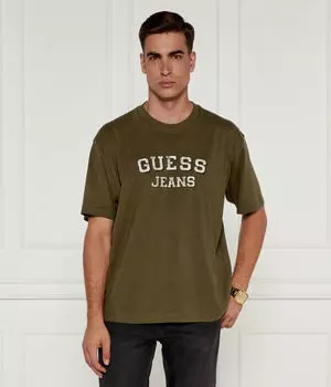 Футболка мужская Guess Jeans свободного кроя, зеленый