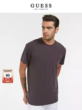 Футболка мужская Guess с круглым вырезом, коричневый