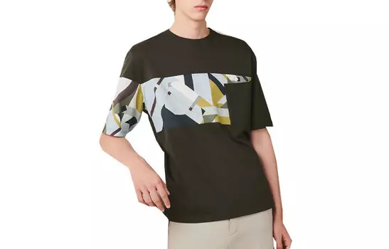 Футболка мужская хаки Hermes, хаки