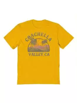 Футболка мужская хлопковая Haywood & Main Coachella с графическим рисунком, золотой