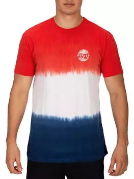 Футболка мужская хлопковая с коротким рукавом и логотипом USA Palmer Hurley, красный/белый/синий