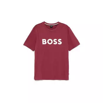 Футболка мужская Hugo Boss Tiburt 354 с коротким рукавом и круглым вырезом, бордовая