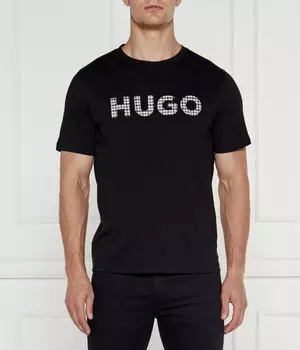Футболка мужская Hugo с логотипом, черный