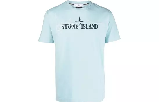 Футболка мужская Ice Blue Stone Island, голубой