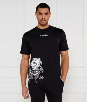Футболка мужская Iceberg «Айсберг x Спанч Боб», черный