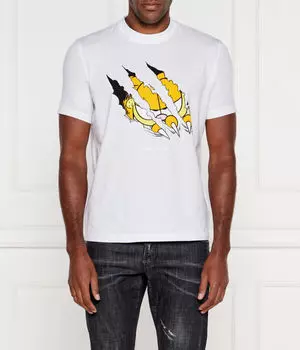 Футболка мужская Iceberg хлопковая с принтом Гарфилда, белый