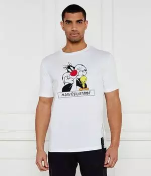 Футболка мужская Iceberg с котом, белый