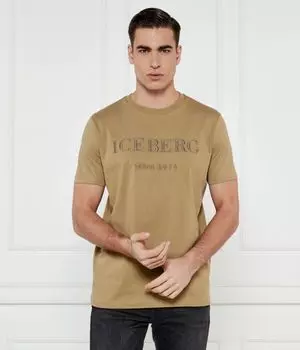 Футболка мужская Iceberg с вышивкой, бежевый