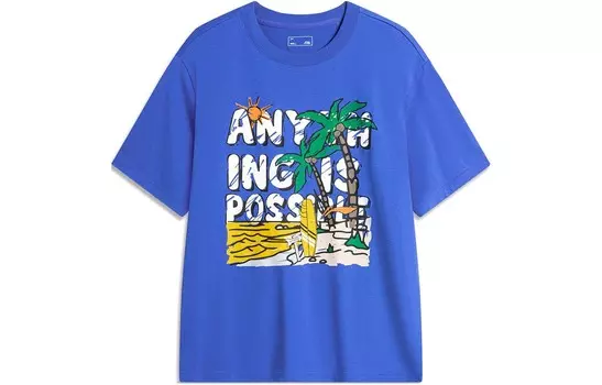 Футболка мужская из коллекции Sports Life, цвет синий Lining, синий