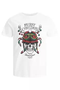 Футболка мужская Jack & Jones с принтом, белый