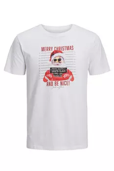 Футболка мужская Jack & Jones с принтом, белый