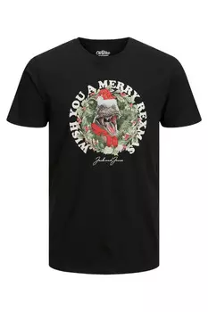 Футболка мужская Jack & Jones с принтом, черный